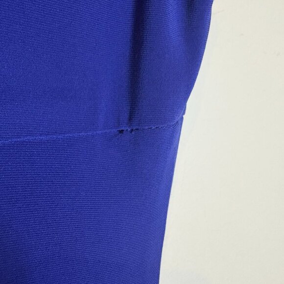 Lauren Ralph Lauren royal blue slit maxi dress ruched embellished - Picture 5 of 6